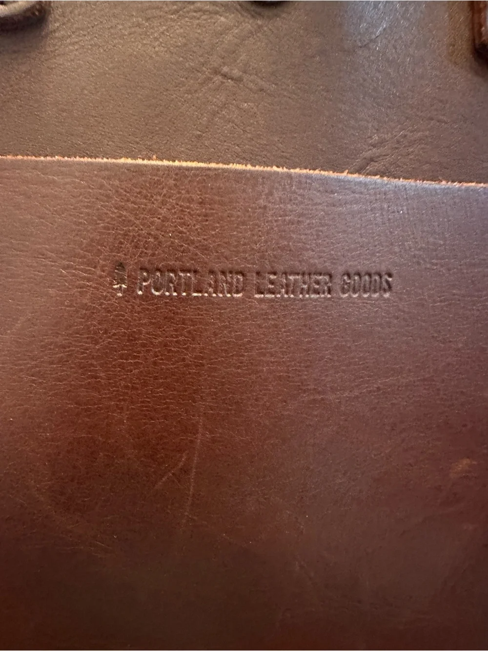 Portland Leather Deep Brown Leather Tote